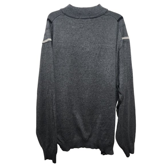 Steve Harvey Celebrity Editions Mens Sweater 4XL Grey Striped Big and Tall - Picture 2 of 4